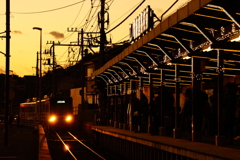 江ノ電夕景 ①