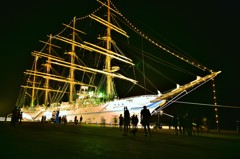 海王丸ライトアップ