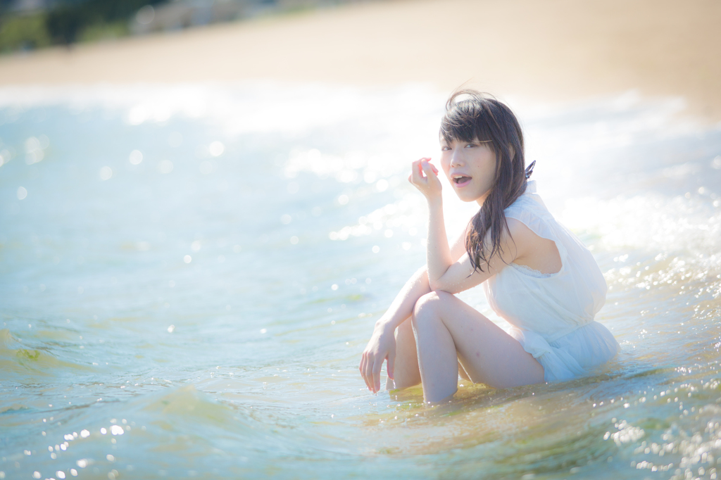 girl in the sea.