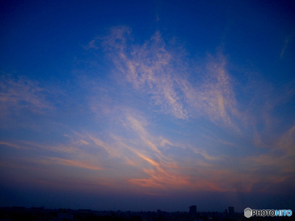 暑かった日の夕暮れ