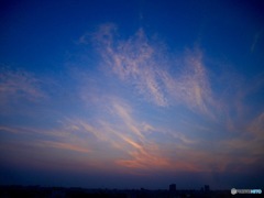 暑かった日の夕暮れ