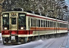雪の会津鉄道