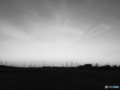 モノクロ夕焼け