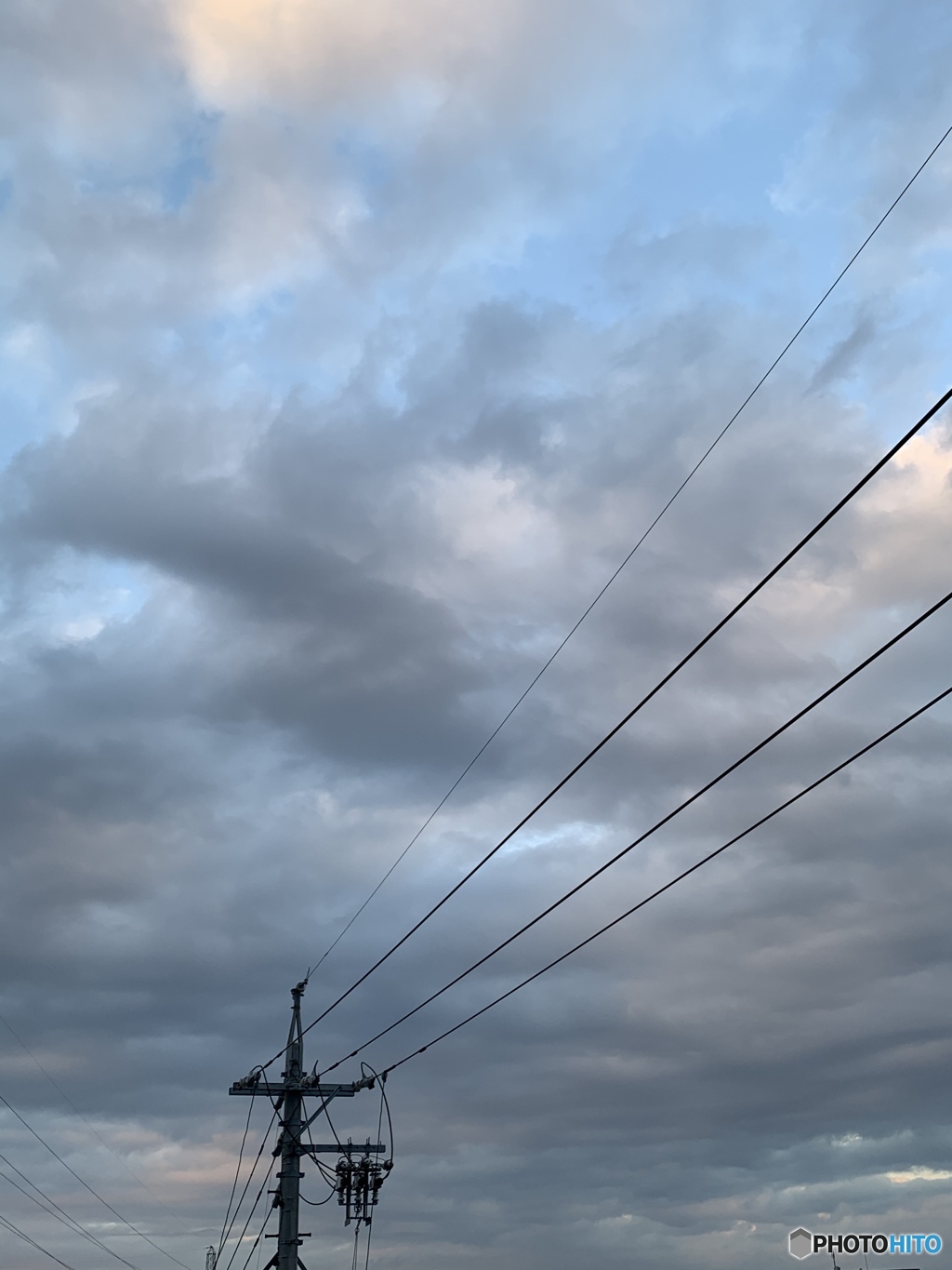 夕暮れ時のもくもく空