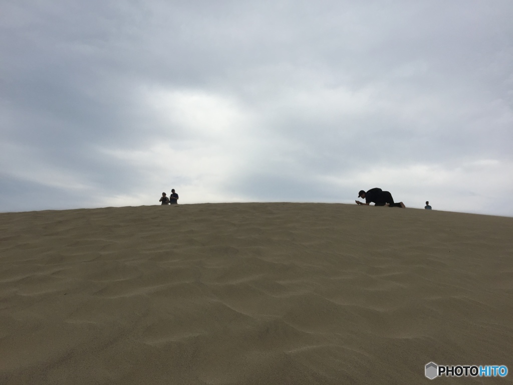 砂丘で撮影会