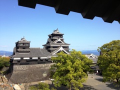 宇土槽から天守閣を望む 熊本城