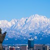 あれが富山の宝物の立山さんです