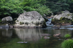 竹田川渓谷~大岩通せんぼ~