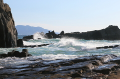 千畳敷の波風景（美しき東尋坊より）