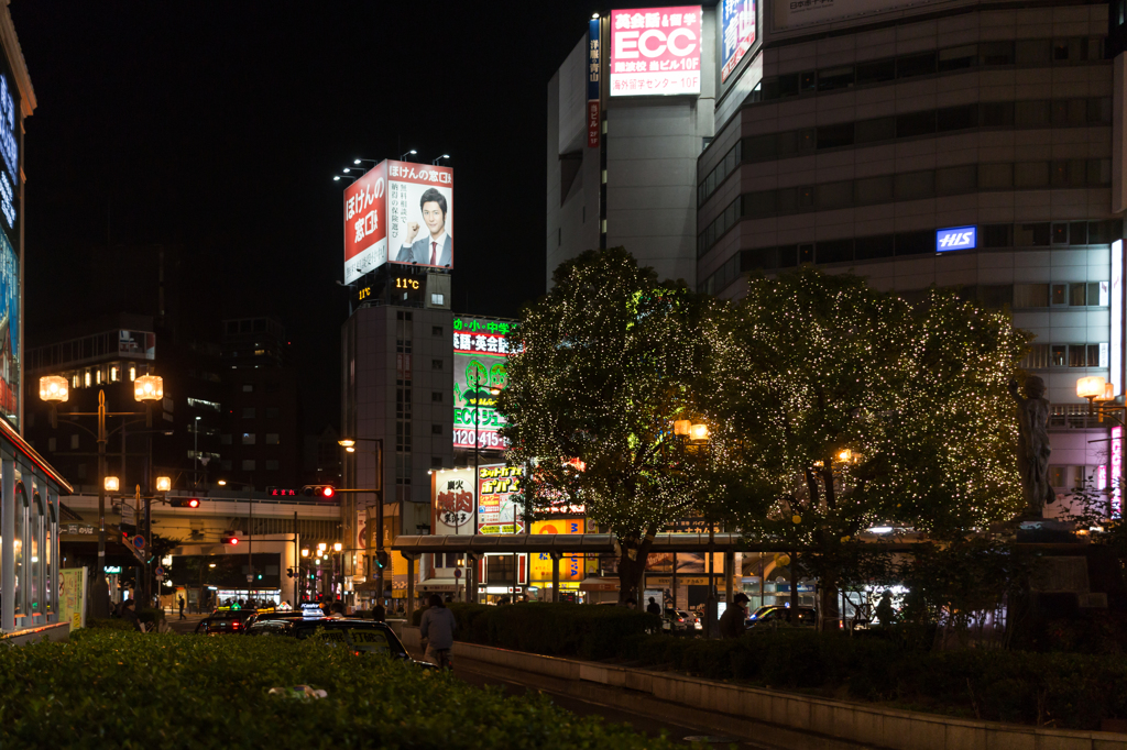 大阪街風景を撮ってみた－街角のイルミ１