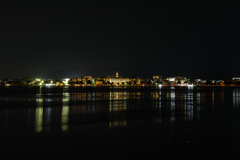 対岸の夜景（７月の瀬田川風景）