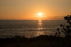 雄島で見た夕陽