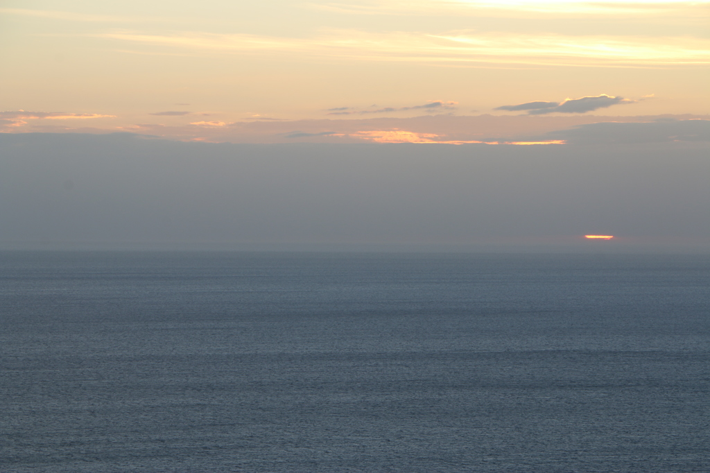 道の駅河野の夕景（2015/07/13）＝穏やかな若狭湾＝