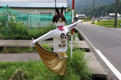 花はす公園前通りの面白案山子－ナイスバディな案山子