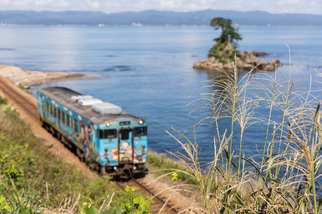 秋の氷見鉄道