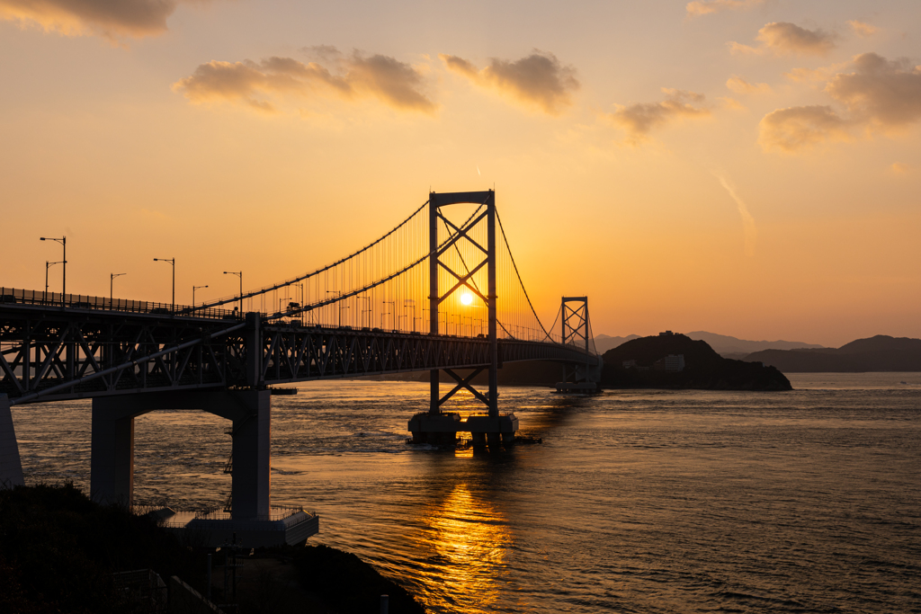 鳴門海峡の夕景