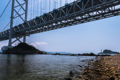 相ヶ浜から見た鳴門大橋２（鳴門市観光より）