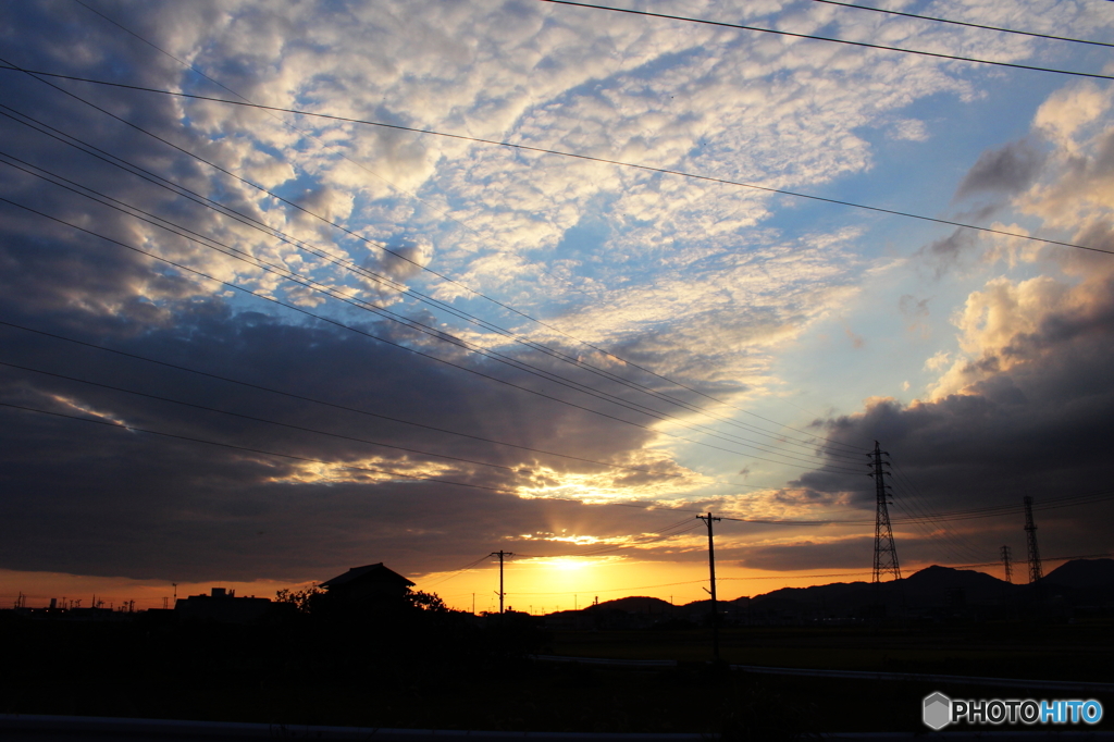 秋の夕焼け①