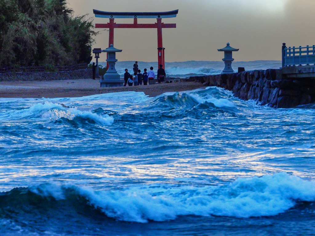 満潮の青島