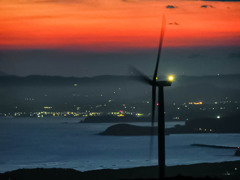 夜の風車