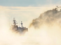 霧の出漁