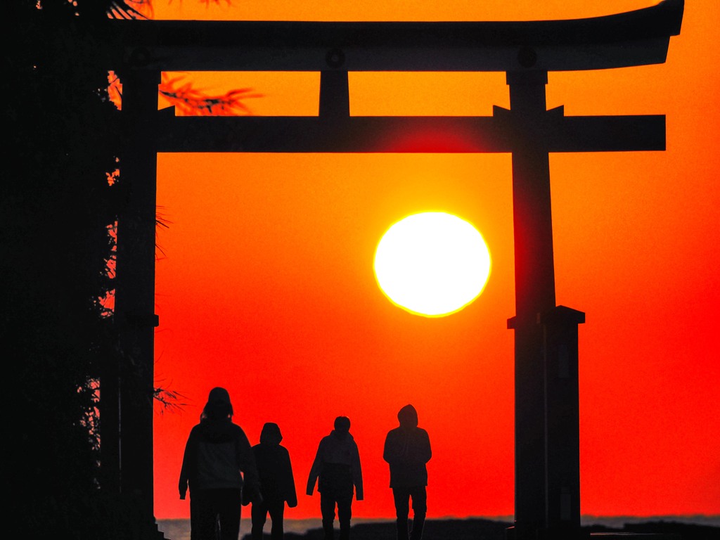 参道の日の出