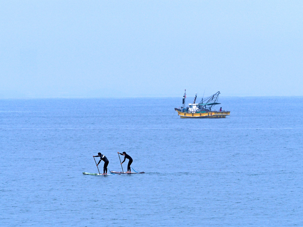 大海原散歩の二人