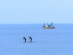 大海原散歩の二人