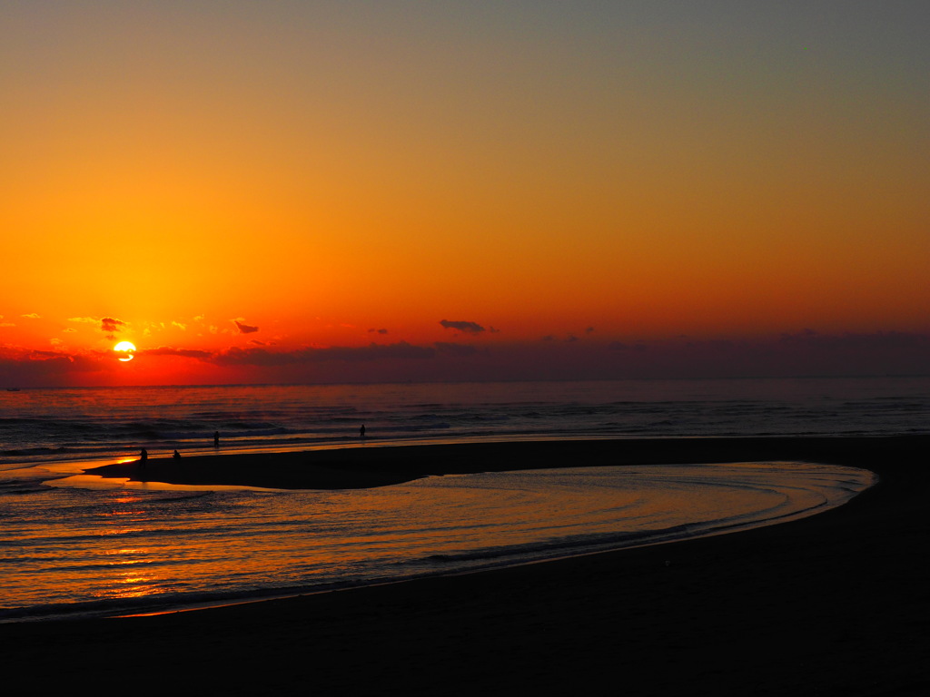 河口の朝