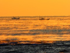 海霧湧く日向灘