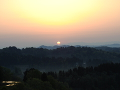 里山の夜明け