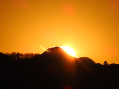 ニセ富士の夕陽