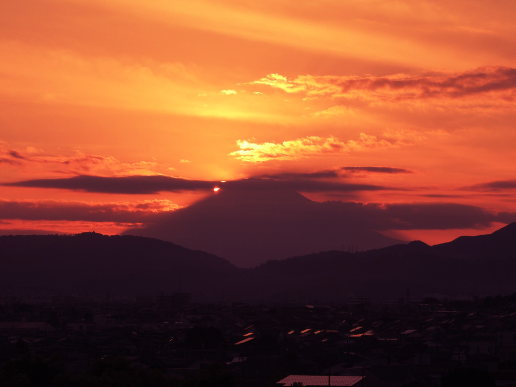 2日遅れの夕日