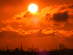 雲のある朝