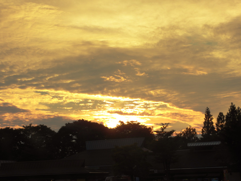 赤城高原ＳＡの夕暮れ
