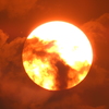 フレアな夕陽
