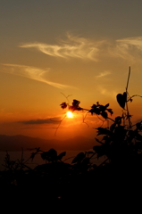 冷水岳にて　夕日３