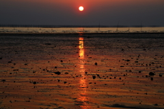有明海の夕日