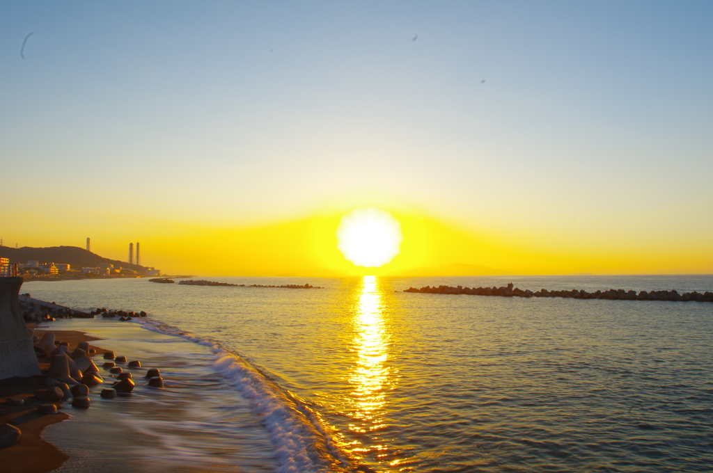 太陽と海