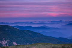 山頂からの夜明け