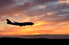 Arrival of the sunset