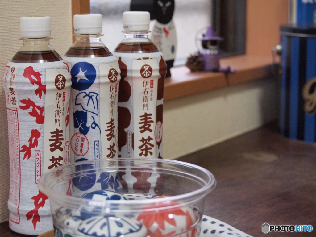 玄関にて。