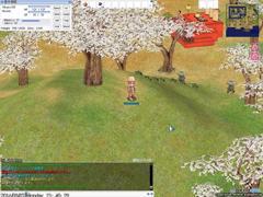 オンラインゲームでも花見♪