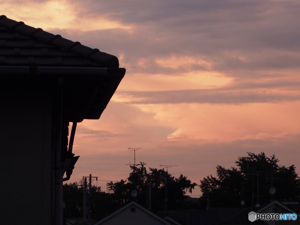 日曜の夕焼け