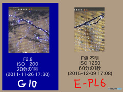 【写真技術】G10とE-PL6の比較画像