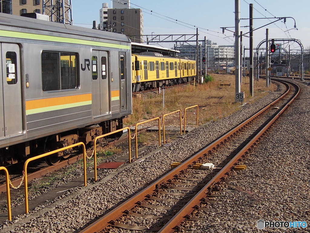 拝島駅にて