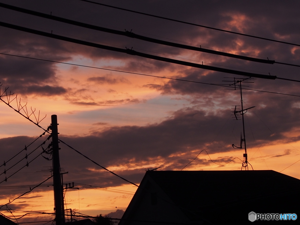 日曜の夕焼け
