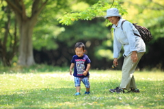 おばあちゃんとお散歩♪