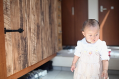 玄関にて