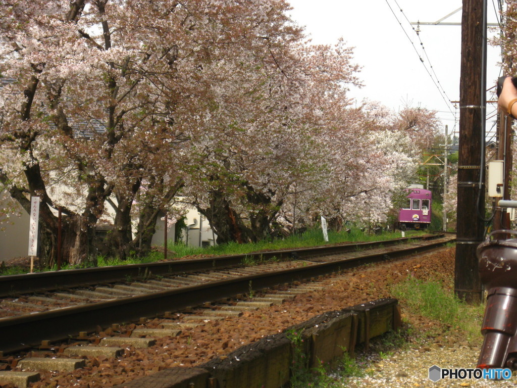電車を遠くから